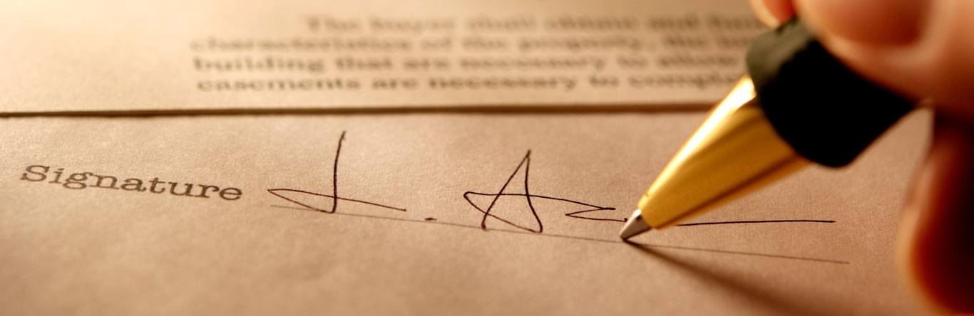 Signature on official document